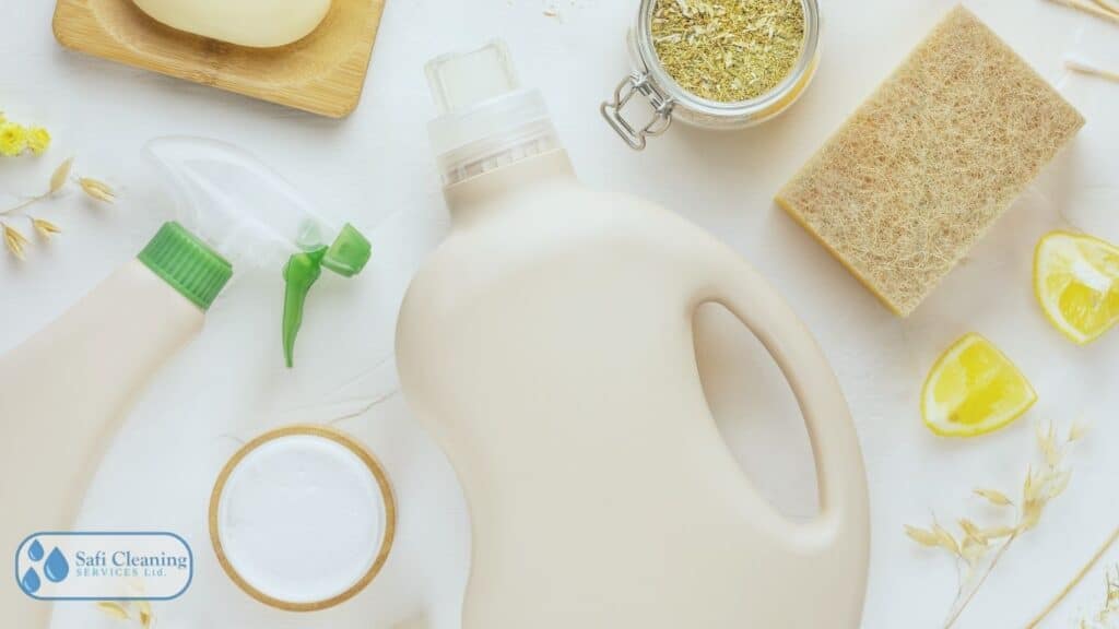 Mixing natural ingredients for eco-friendly homemade cleaner."