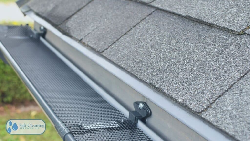 Well-maintained gutter system protecting a home's foundation.