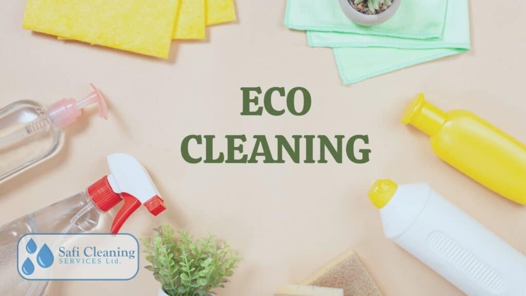 Assortment of eco-friendly cleaning products made from natural ingredients, promoting a healthier and more sustainable cleaning routine
